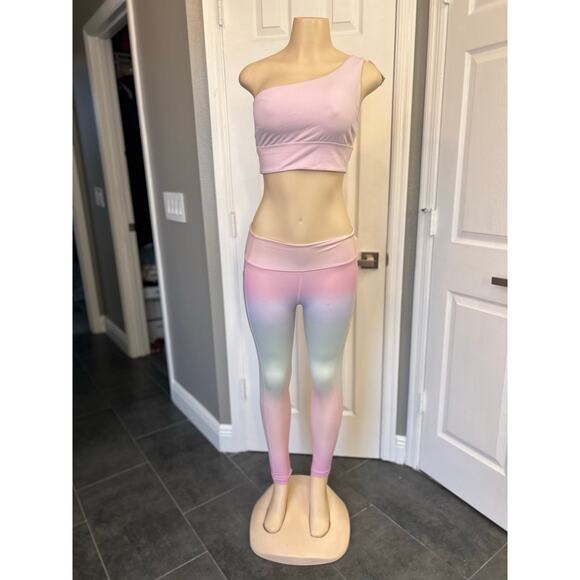 Lululemon Align Asymmetrical Bra 8 + VS Pastel Ombre Leggings XS Set - Picture 1 of 7